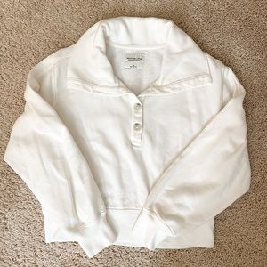 Abercrombie White Pullover Sweatshirt